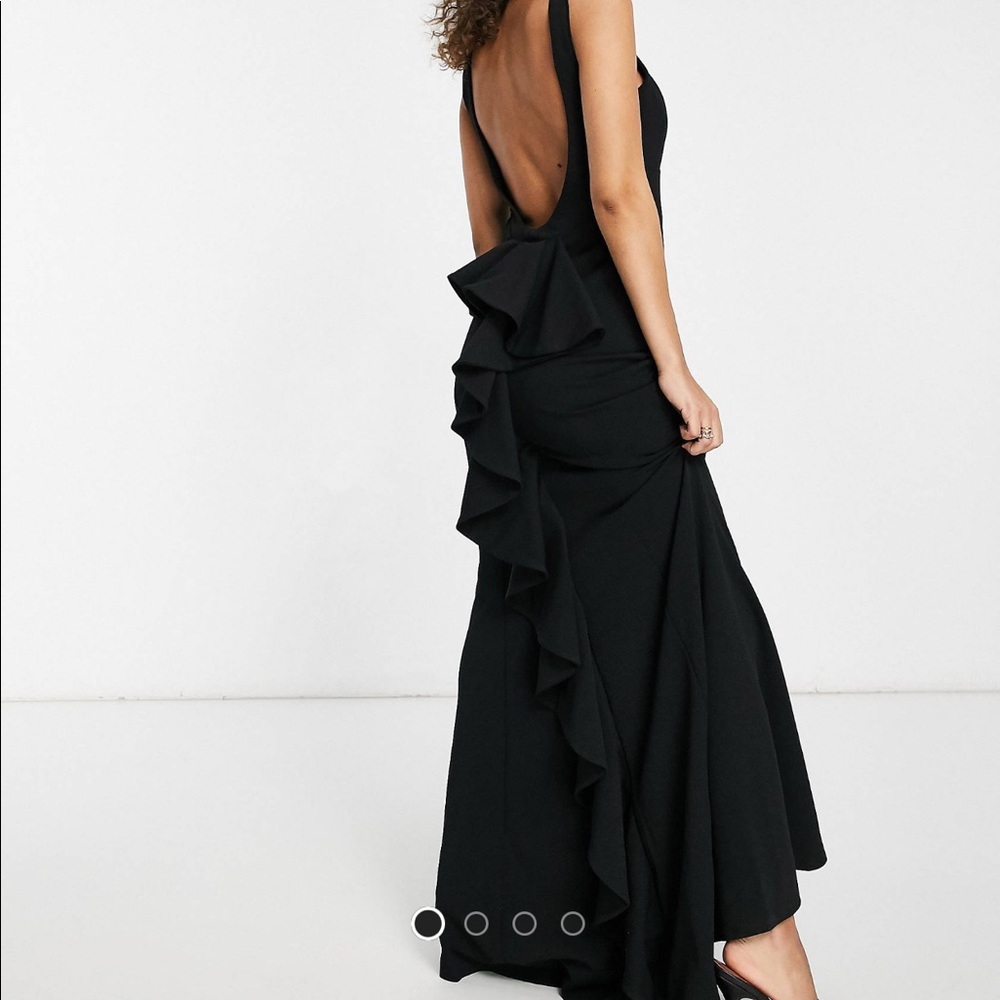 SEXY halterneck fishtail formal maxi dress BLACK // SZ S